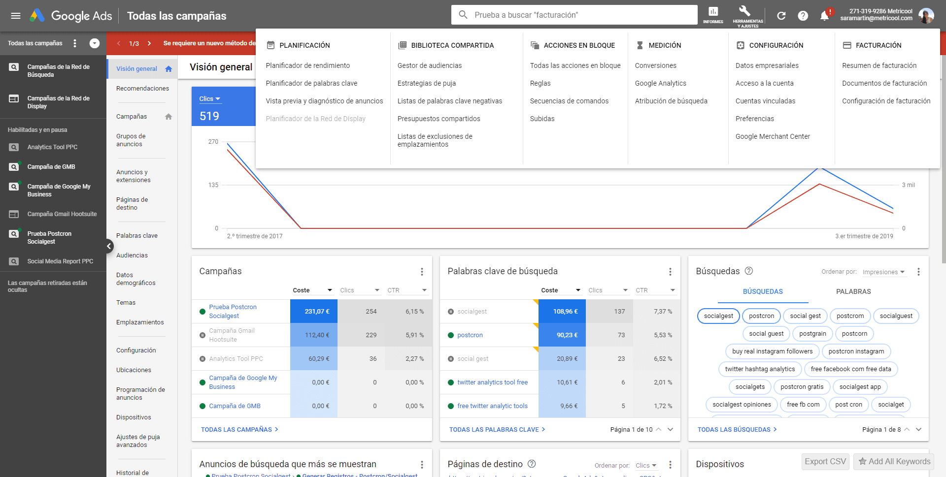 Keyword clearance google ads