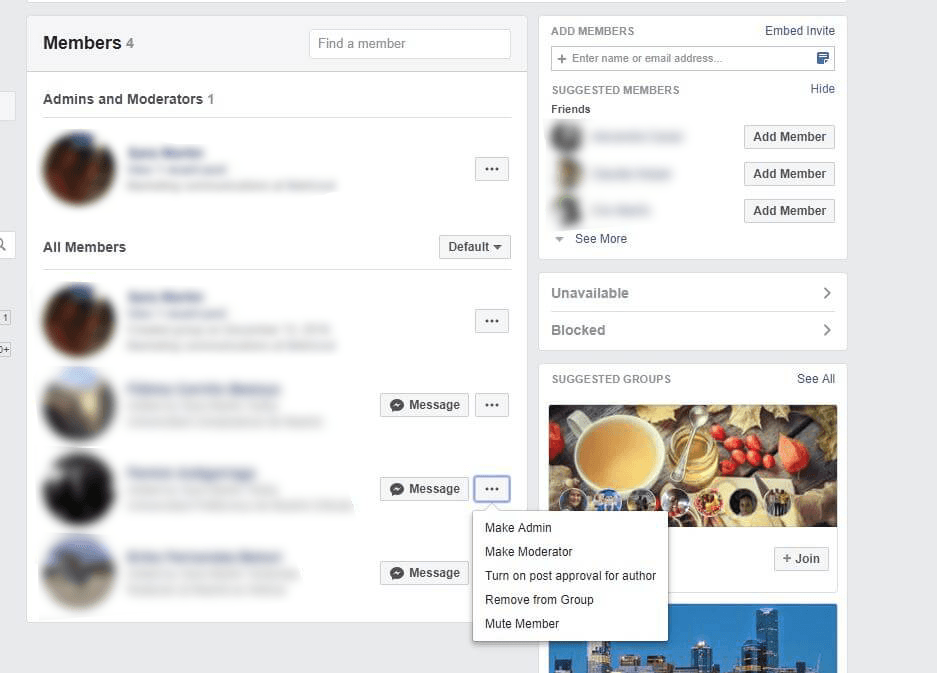 How to join a Facebook group as a page