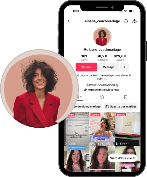 idée de photo de profil TikTok minimaliste