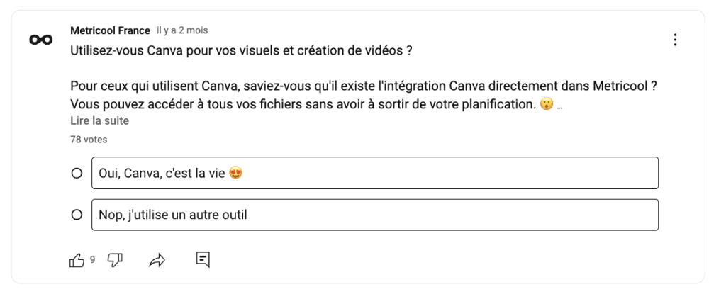 Comment faire un sondage sur YouTube