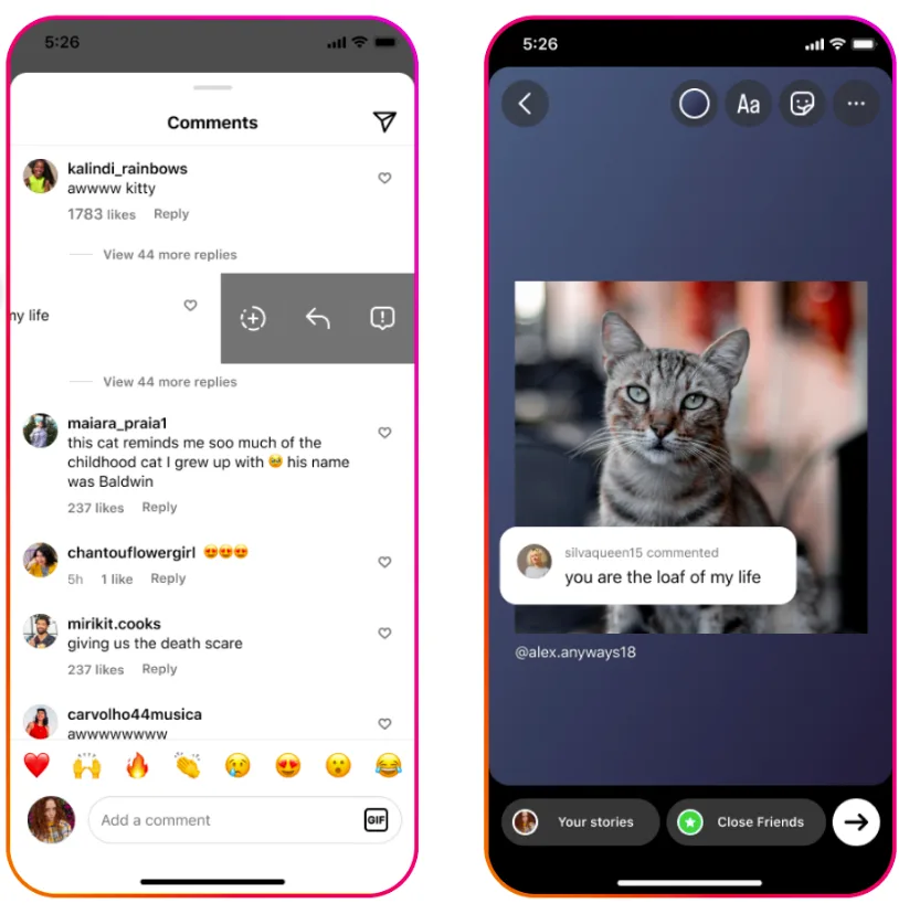 añadir comentarios stories instagram