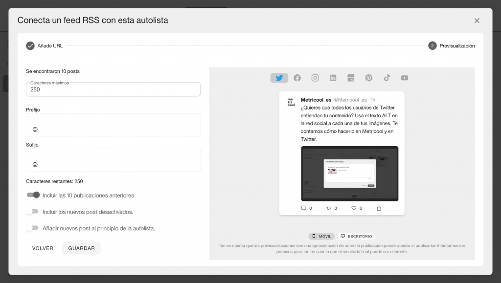 automatizar redes sociales feed rss