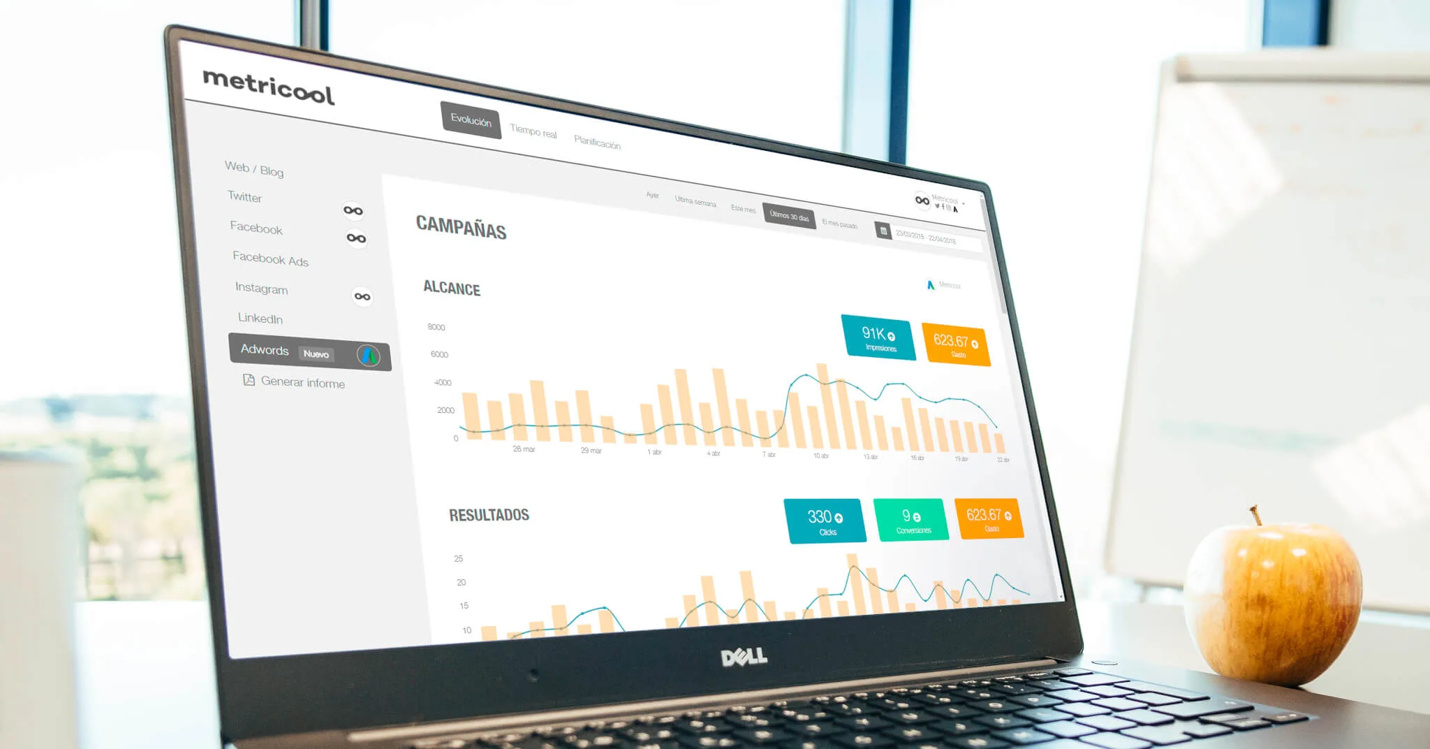 Informes personalizados de Google Ads con Metricool