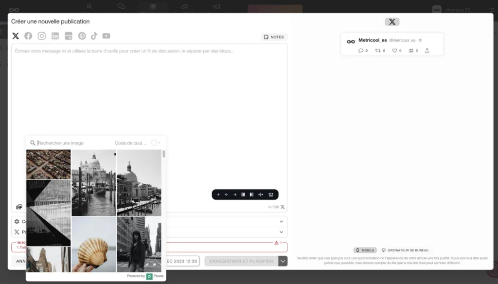 Ajoutez une vidéo à votre publication programmée