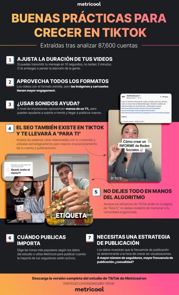 Buenas prácticas para crecer en TikTok