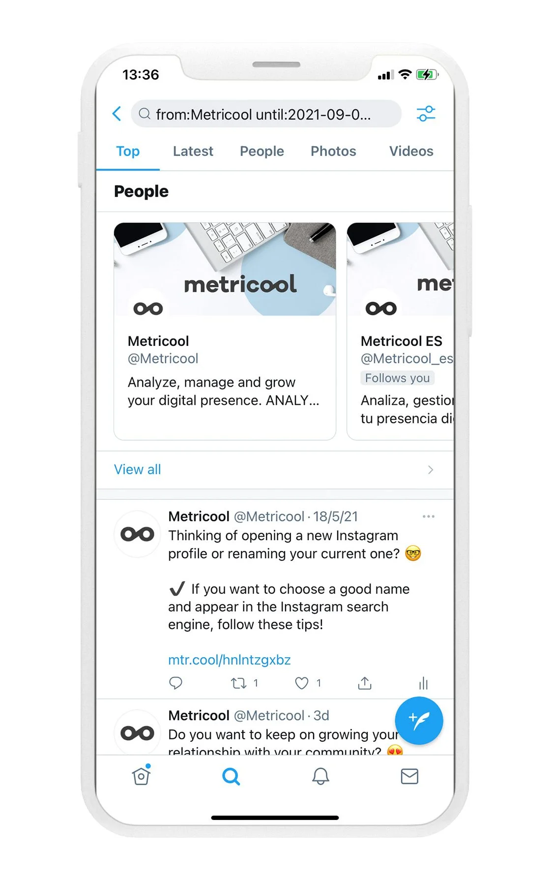 buscar tweets antiguos