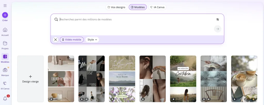 Canva montage vidéo réseaux sociaux