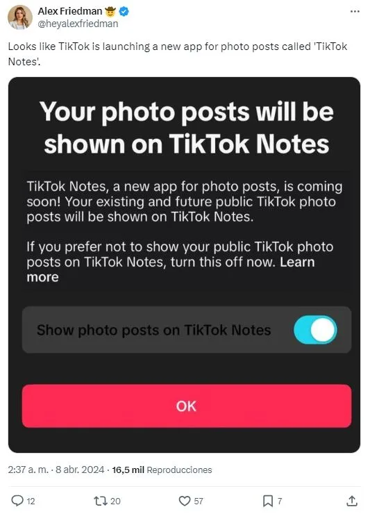 tiktok notes
