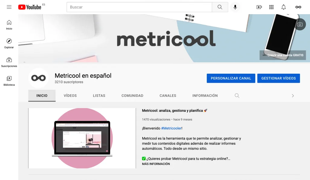 cómo crear un canal de youtube