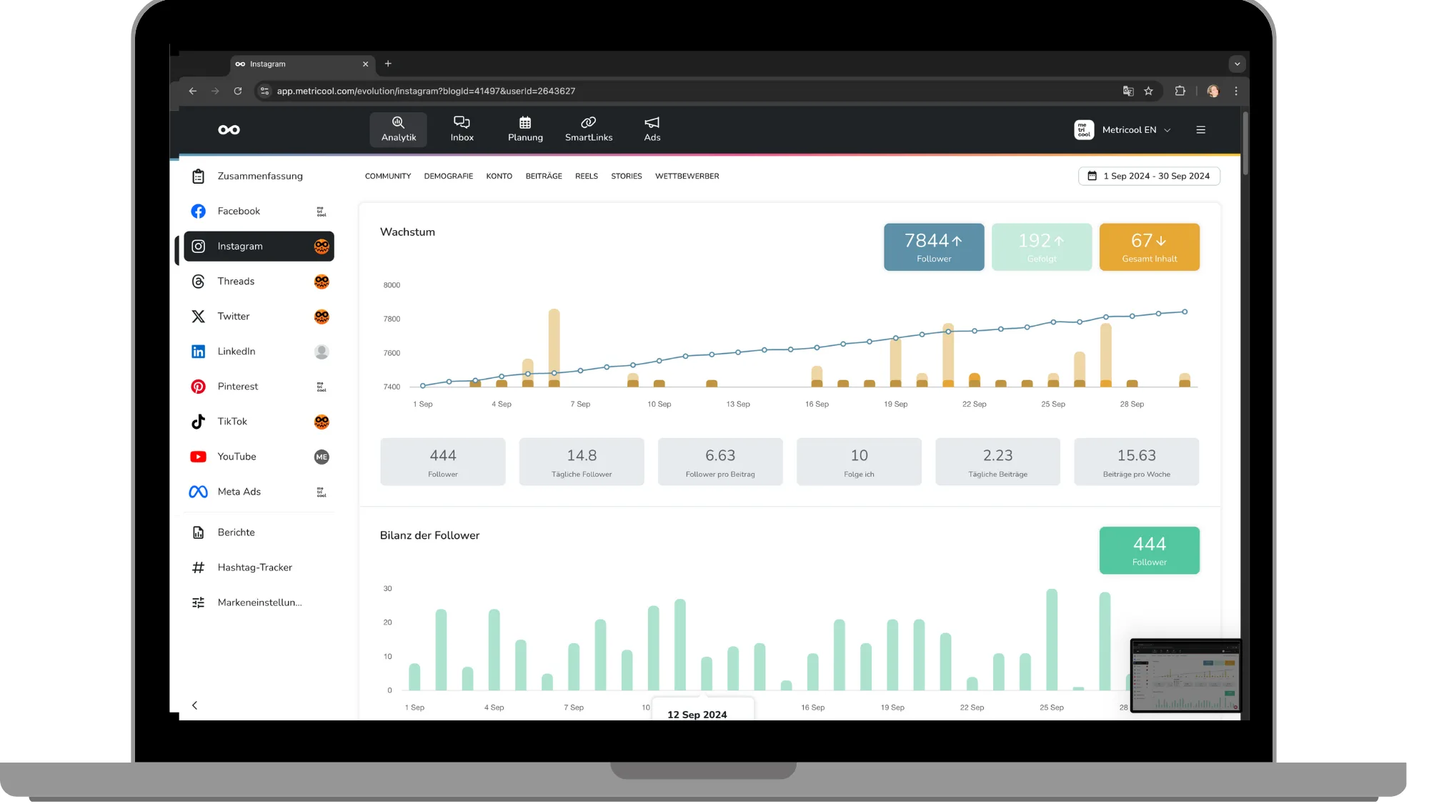 instagram follower analyse