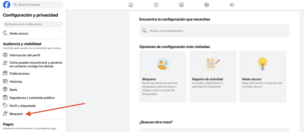 Desbloquear perfiles bloqueados en Facebook
