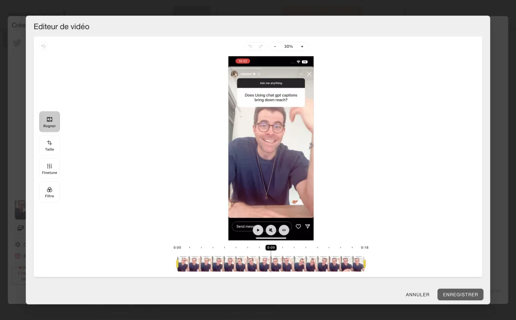 éditeur vidéo metricool