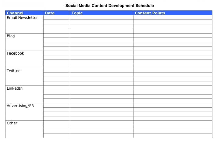 Editorial Calendar Example