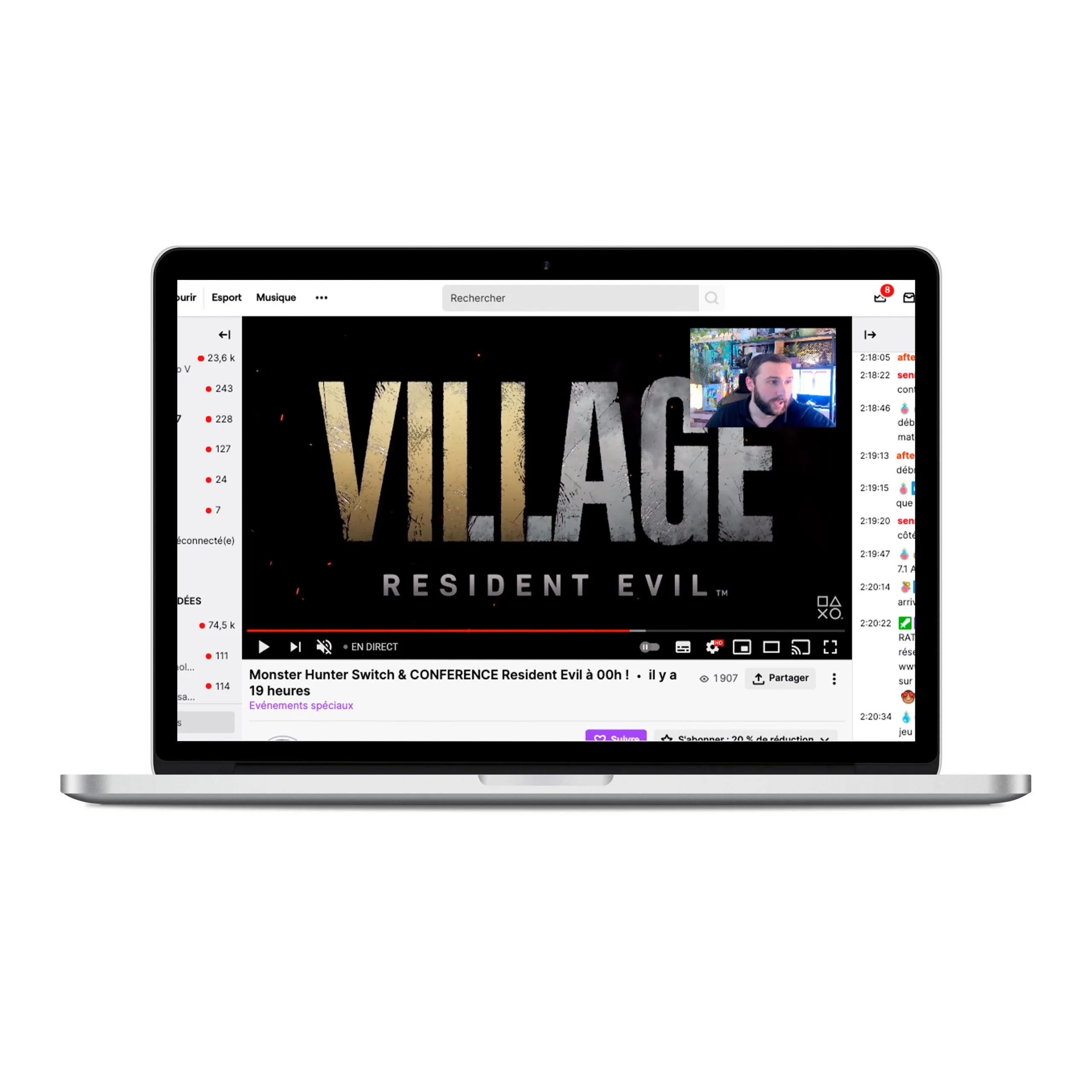 Chaînes Twitch recommandées par catégorie