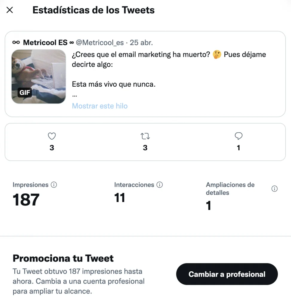 cómo crecer en twitter estadísticas 