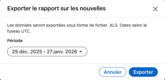 Exporter rapport Linkedin