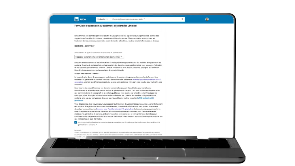 confidentialité LinkedIn