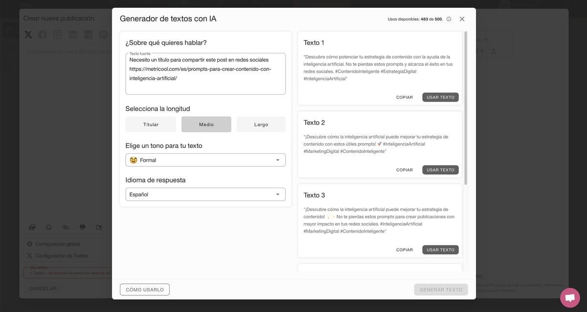 Prompts para crear contenido con inteligencia artificial