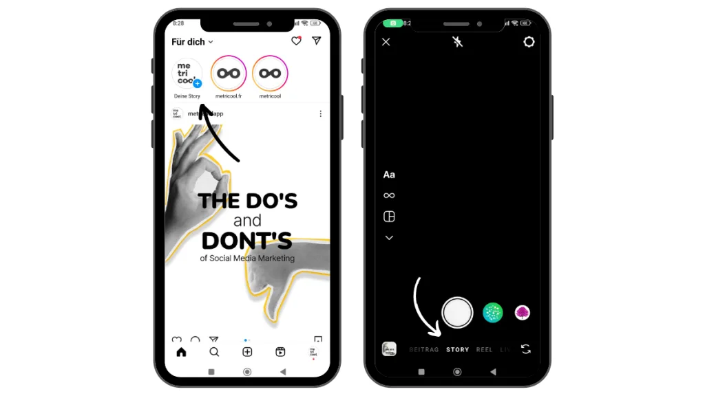 Wie man die Hintergrund-Farbe von Instagram Stories ändert