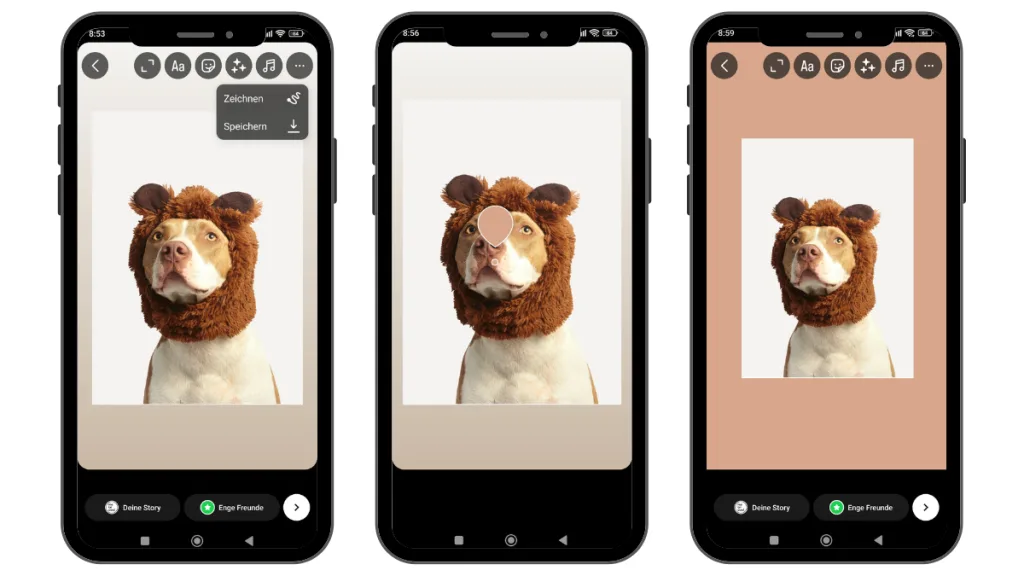 Wie man die Hintergrund-Farbe von Instagram Stories ändert