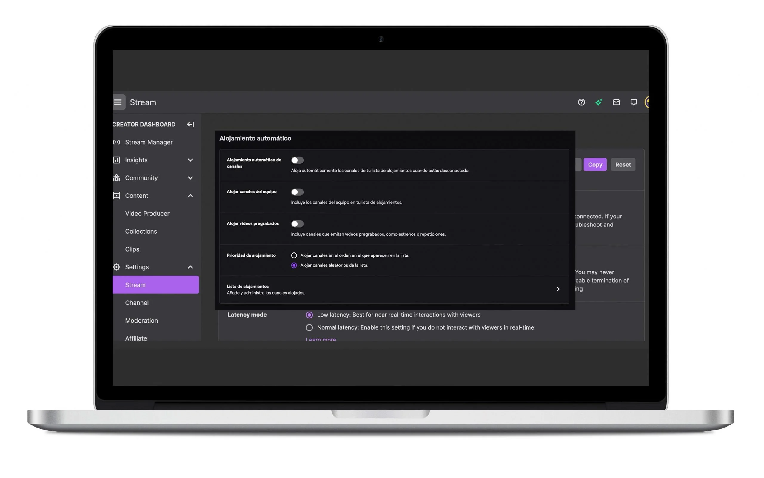host en twitch alojamiento automático