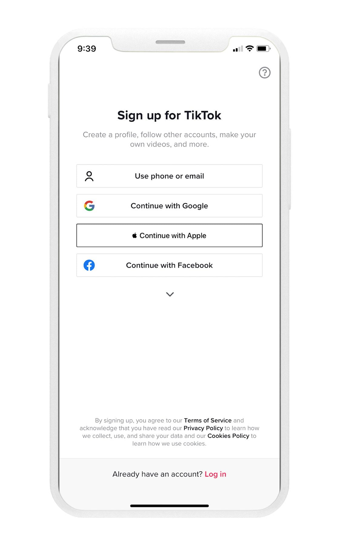 how to create a TikTok account