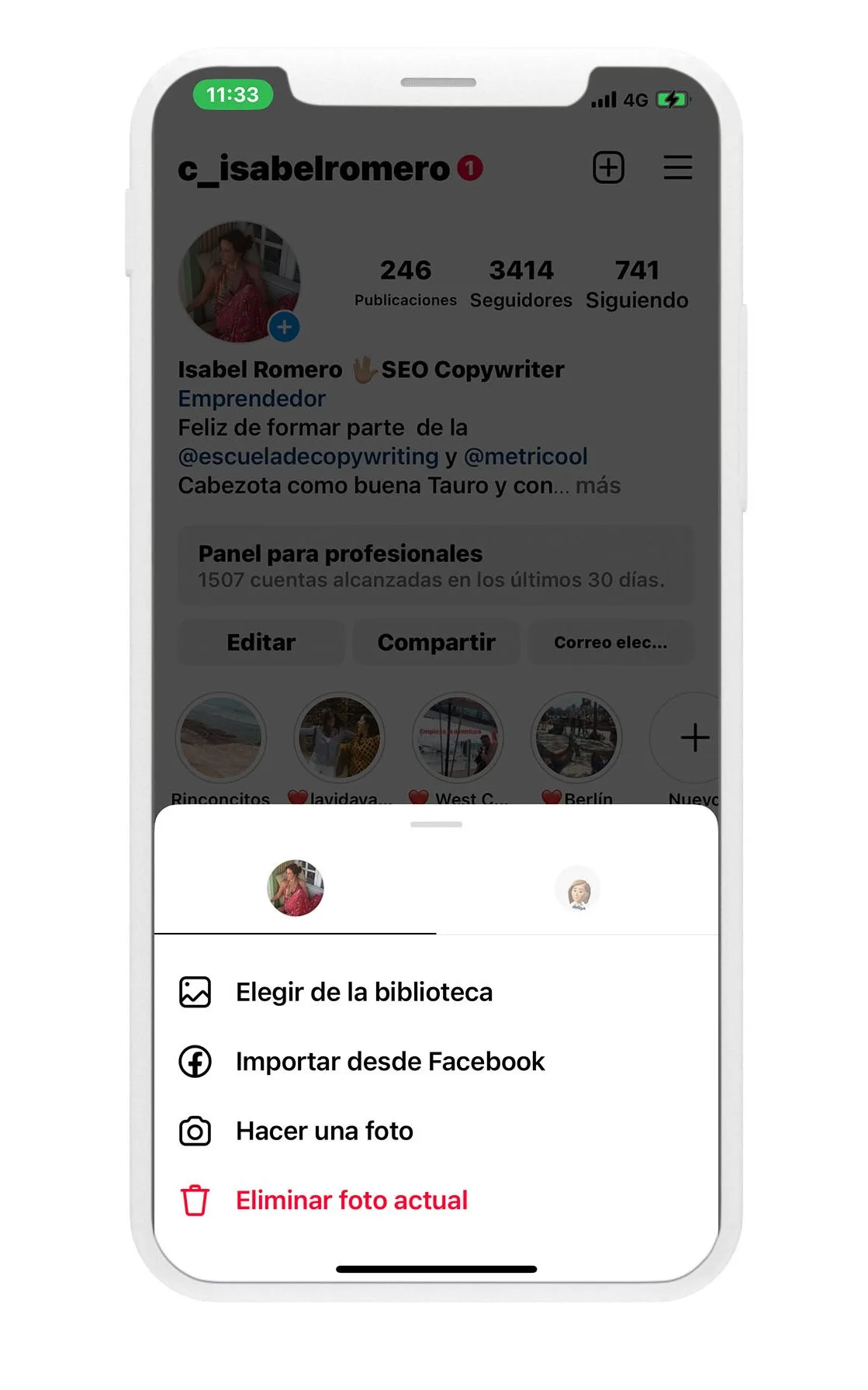 crear avatar instagram