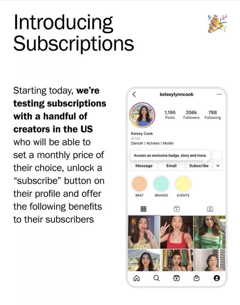 suscripciones instagram