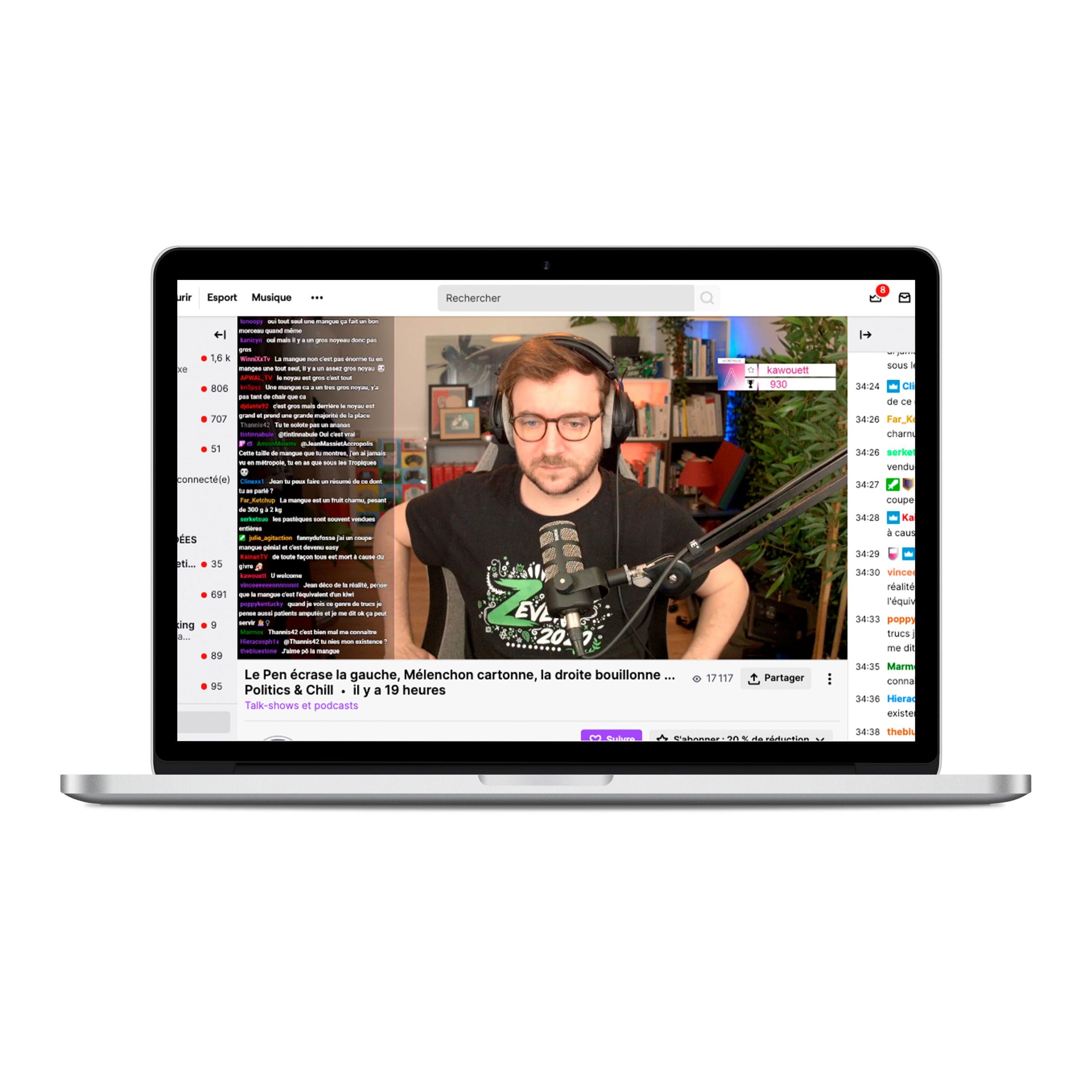 Chaînes Twitch recommandées par catégorie