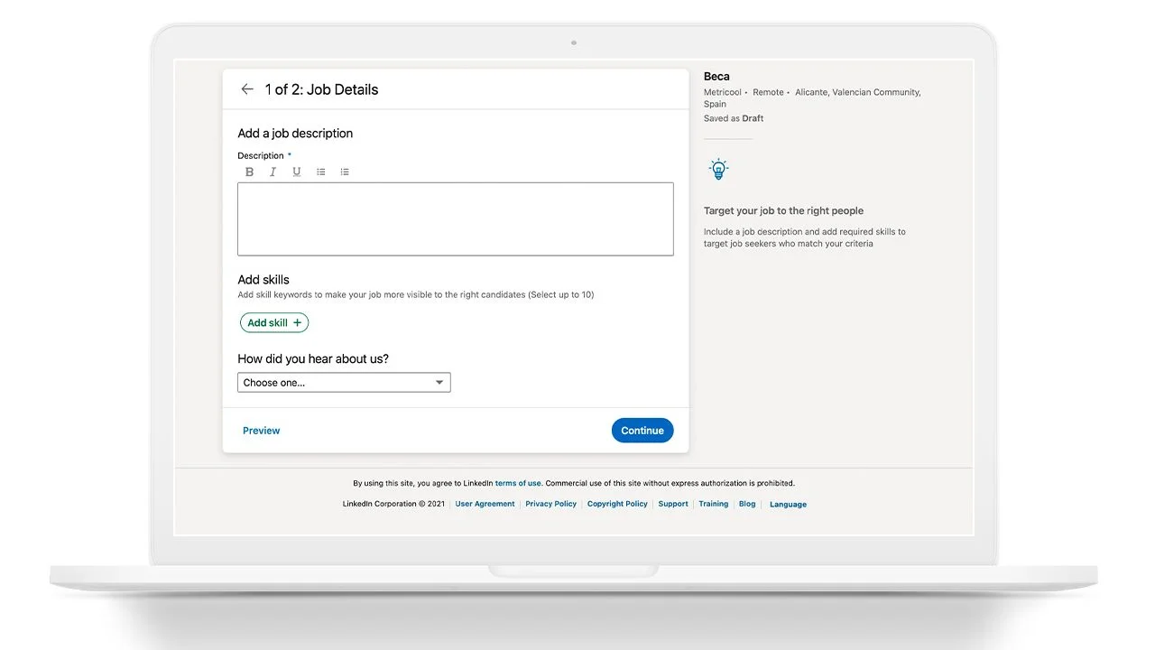 how to post a job on LinkedIn