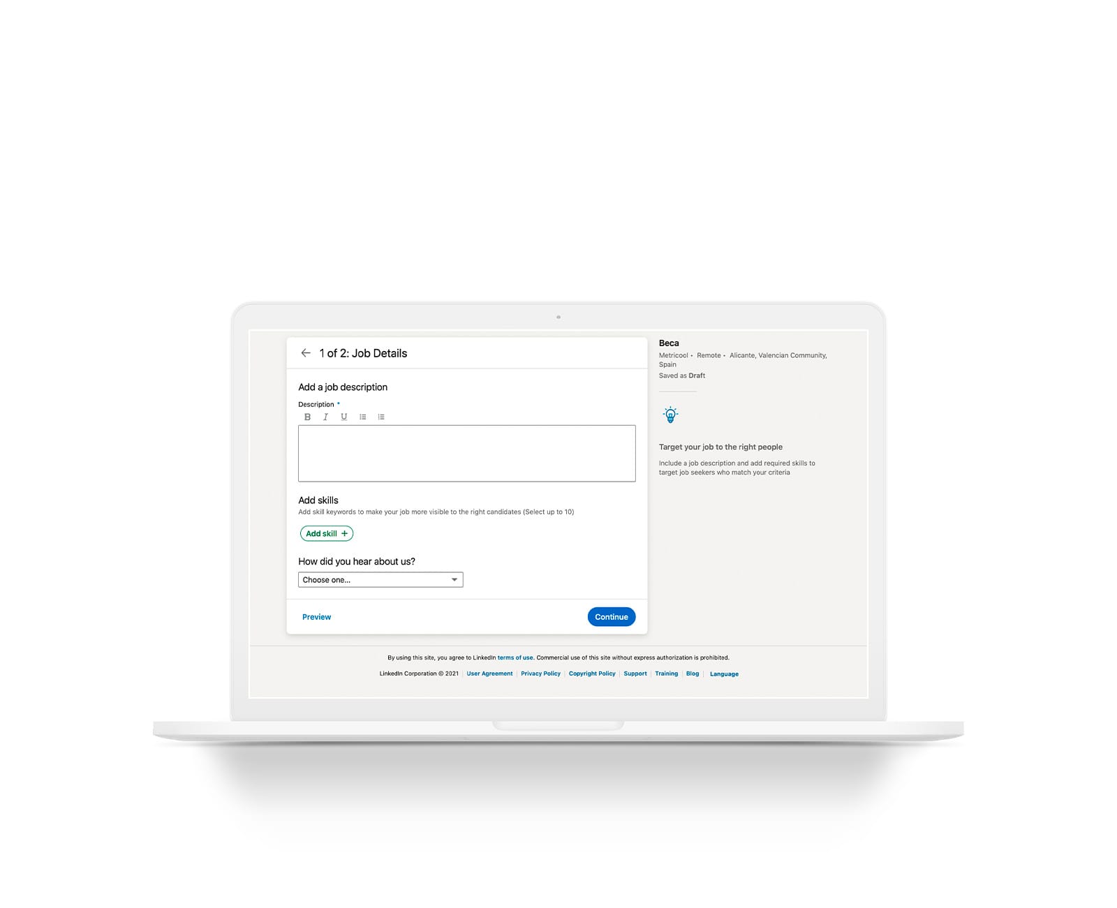 comment publier une offre d'emploi sur LinkedIn