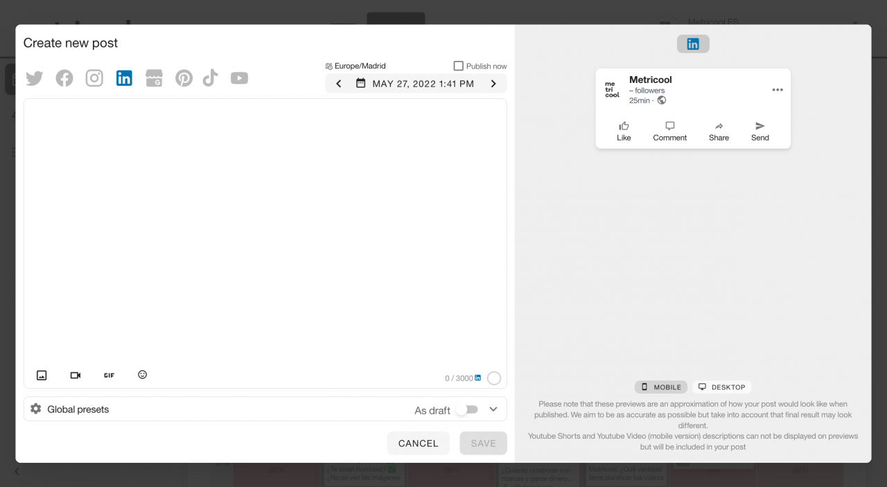 LinkedIn with Metricool, the perfect match [Total guide]