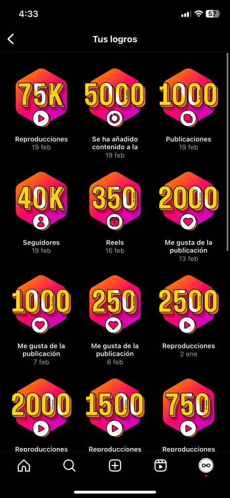 logros instagram