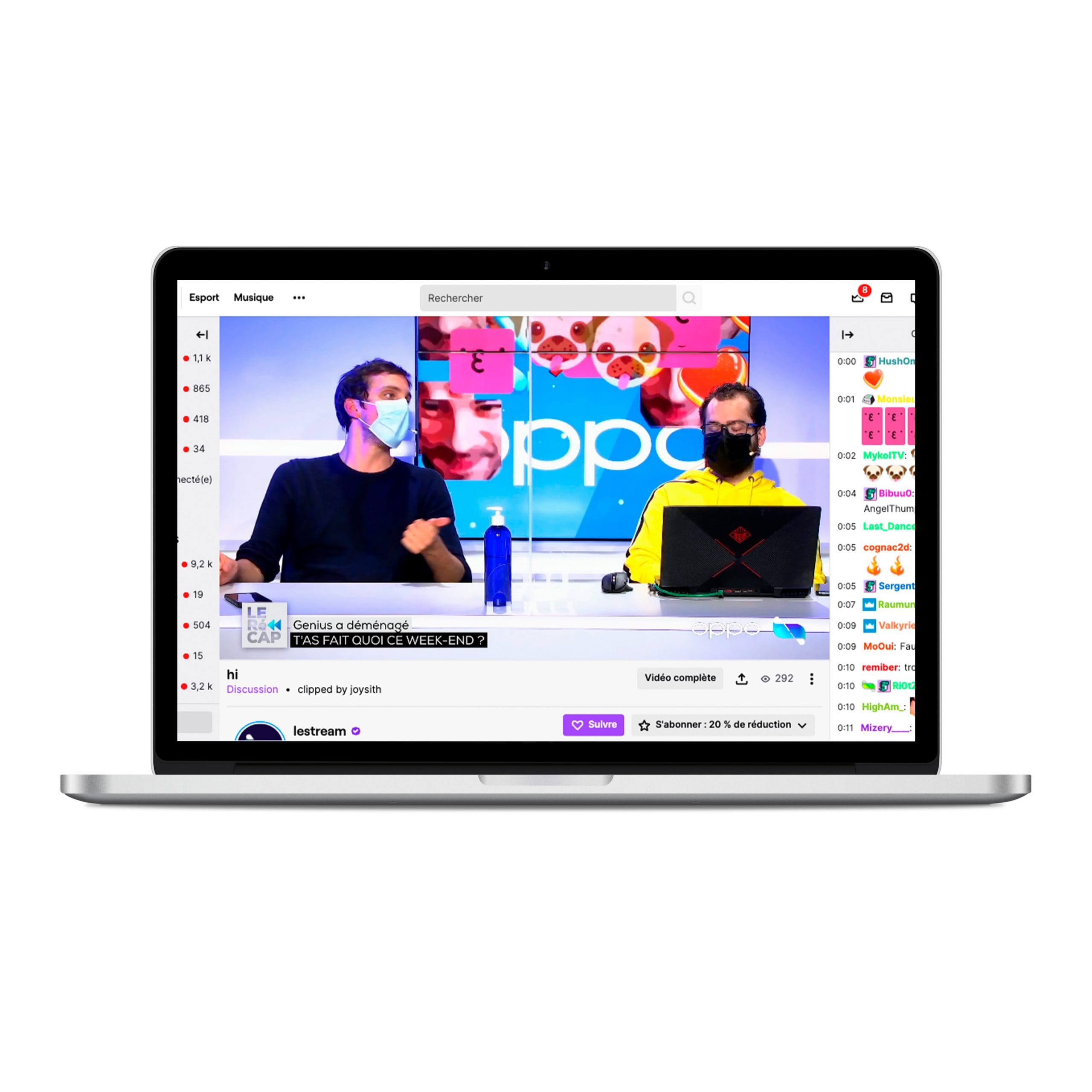 Chaînes Twitch recommandées par catégorie