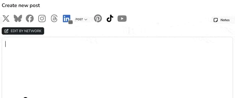 Mention personal and company profiles in your LinkedIn posts with Metricool.