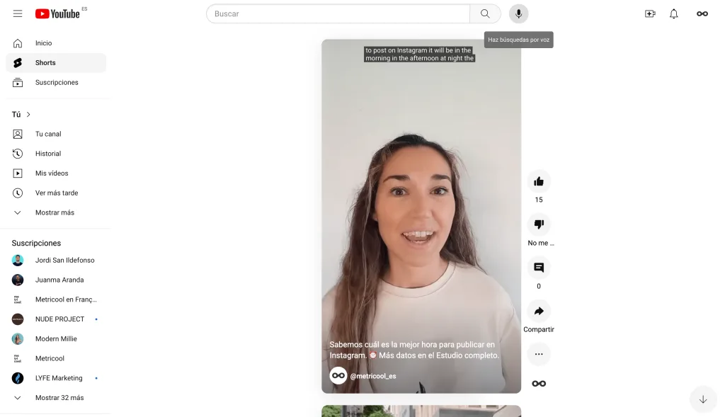 algoritmo youtube shorts
