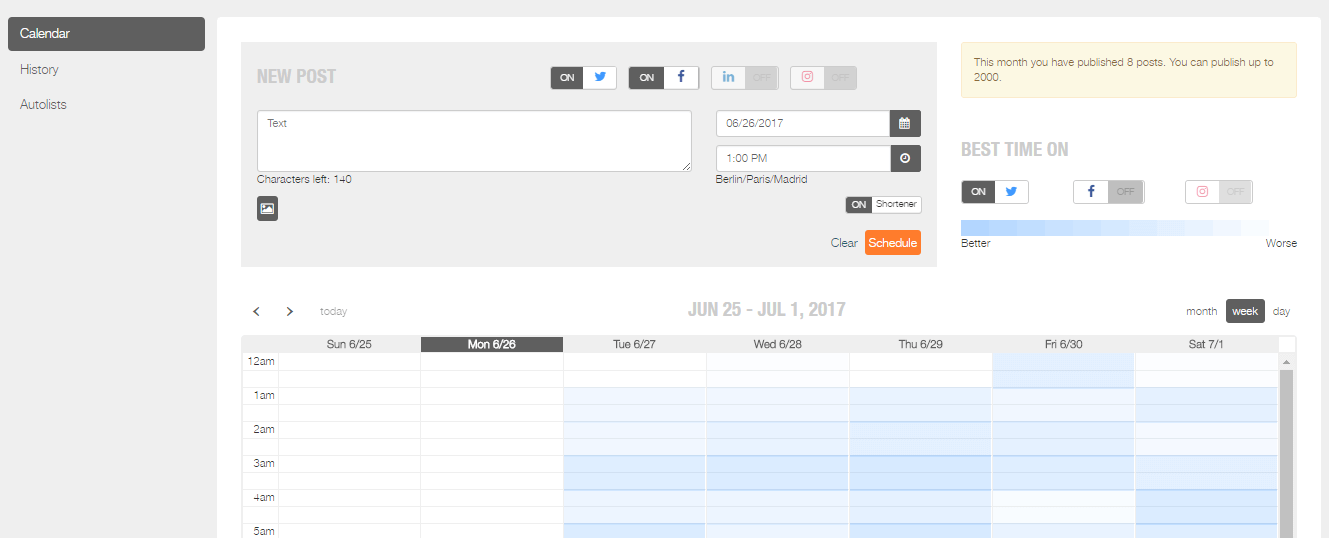 Content Scheduling with Metricool