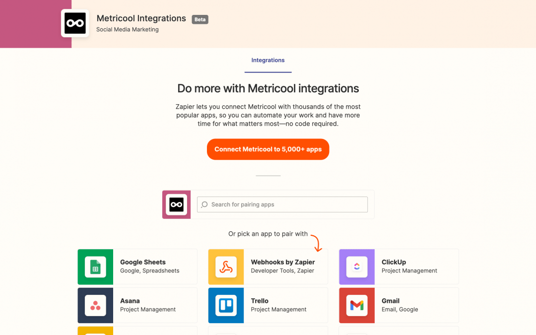 Zapier with Metricool Guide