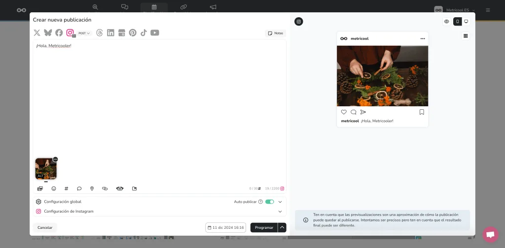 cómo publicar en instagram desde el ordenador