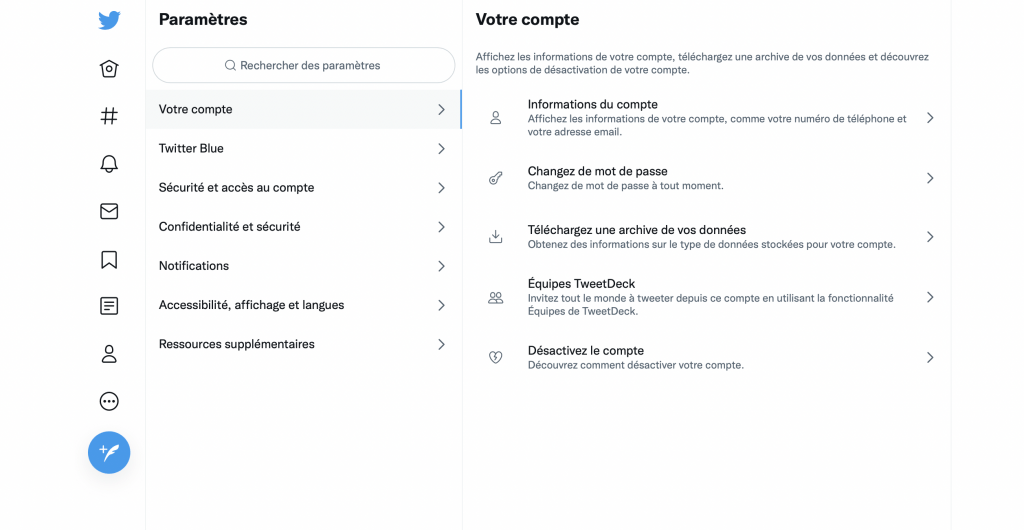 supprimer compte twitter