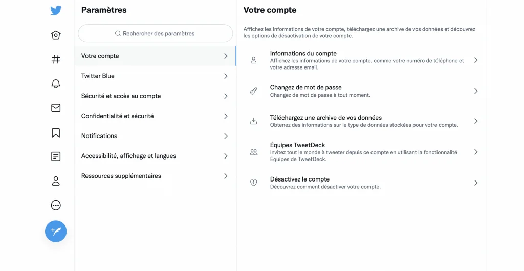 supprimer compte twitter
