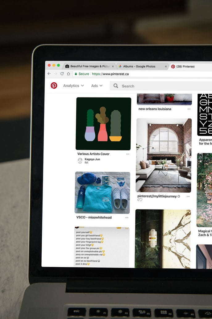 pinterest in browser