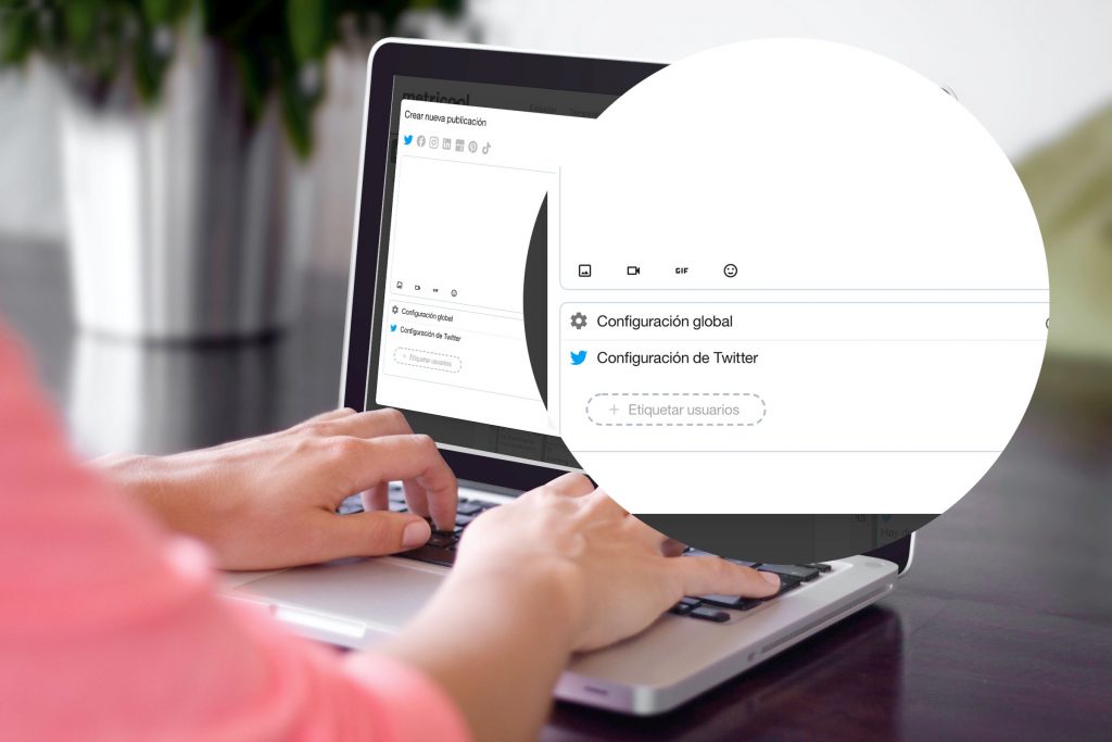 cómo etiquetar en twitter con metricool
