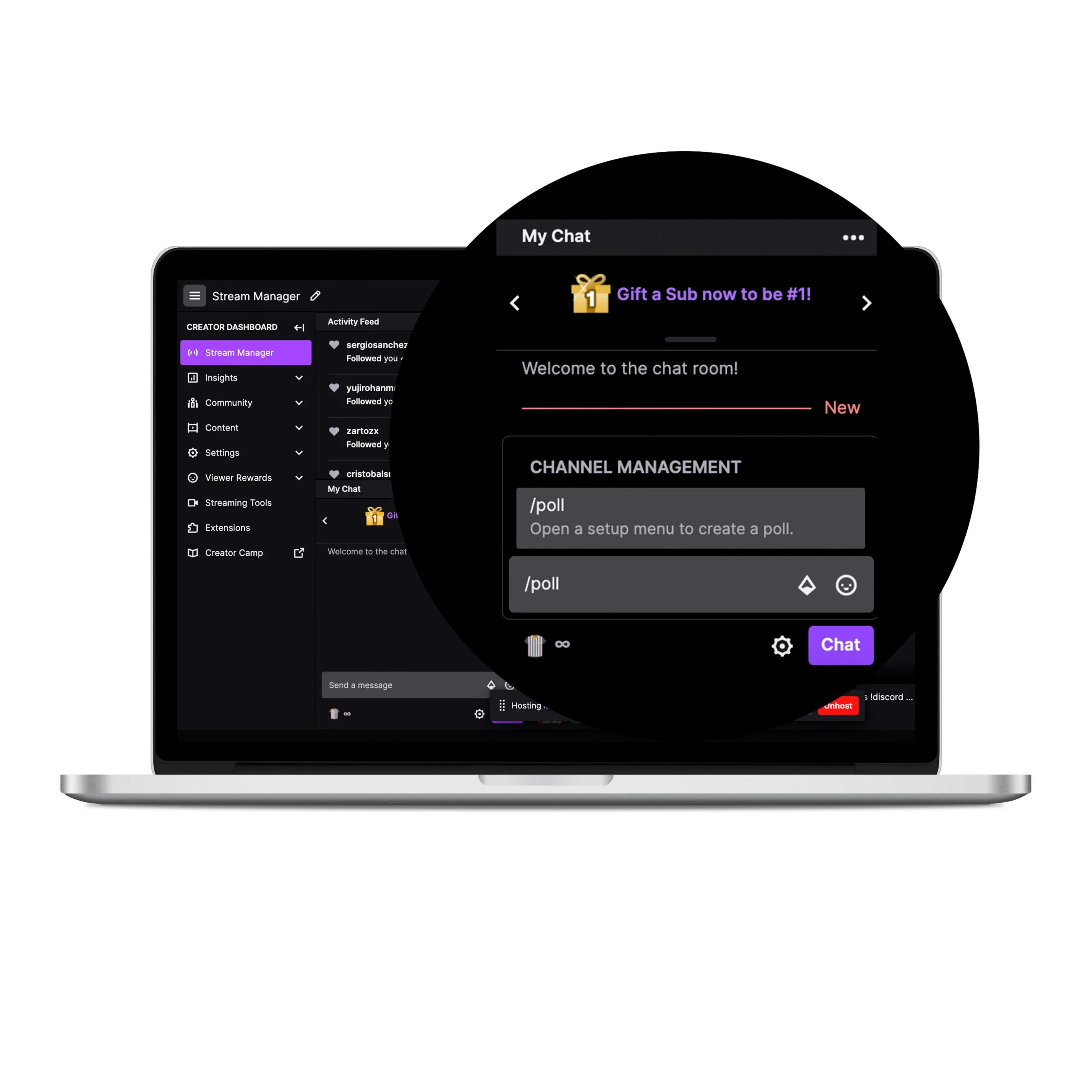 comment faire des sondages sur Twitch