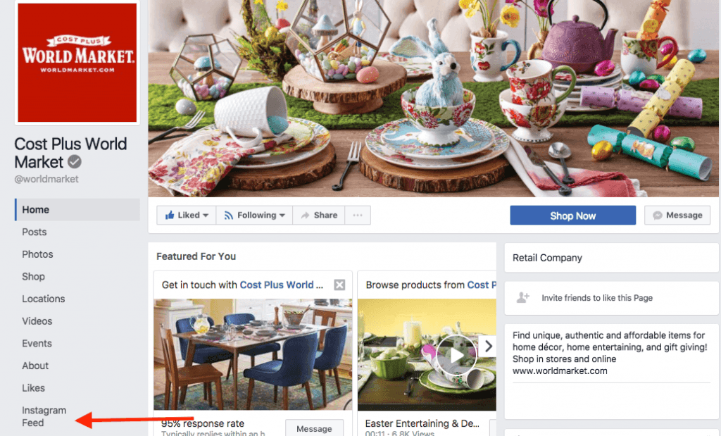 Promote Instagram on FB