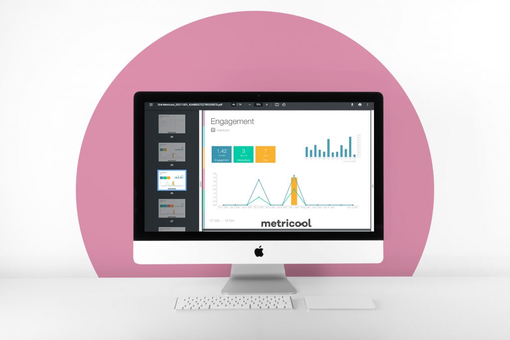pinterest with metricool reports