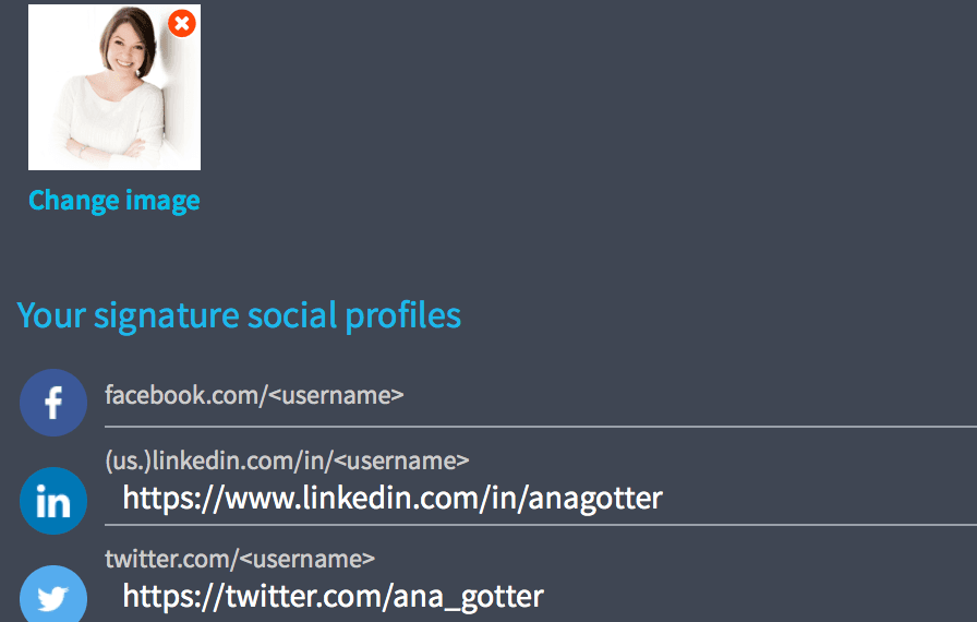 email signature
