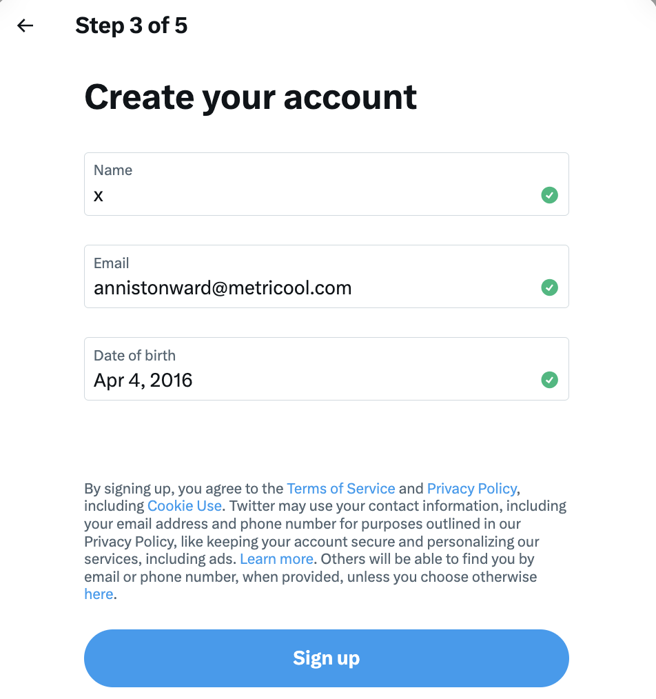 Create Your Account