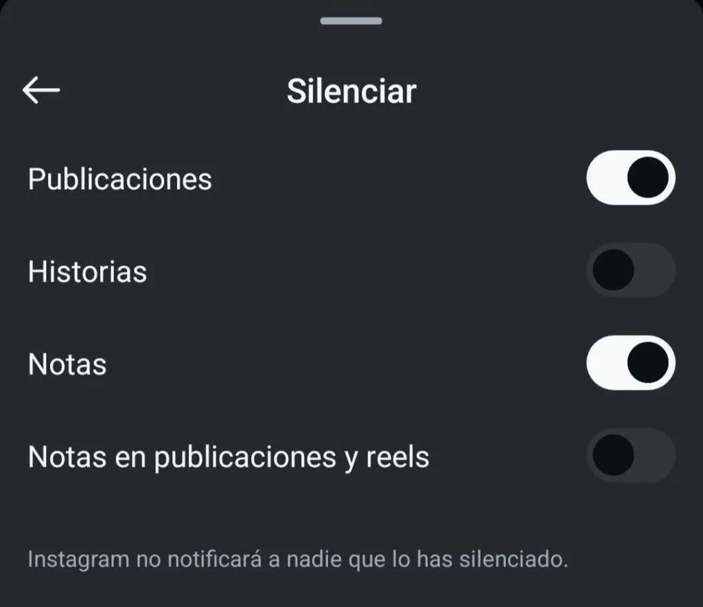 silenciar en instagram