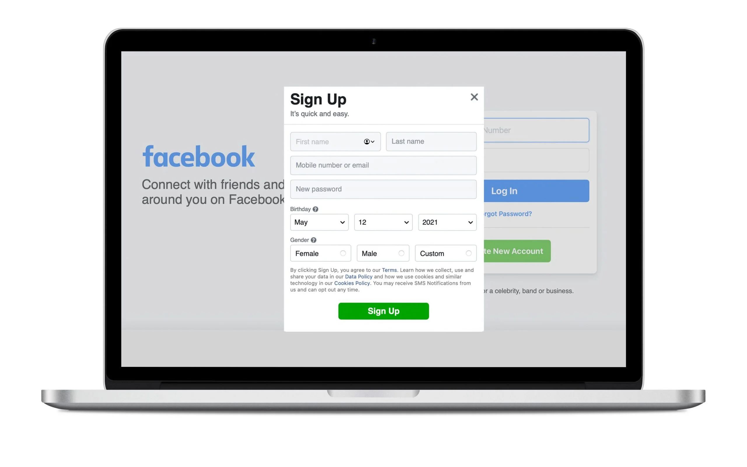 Facebook sign up: get a Facebook account or make a new profile